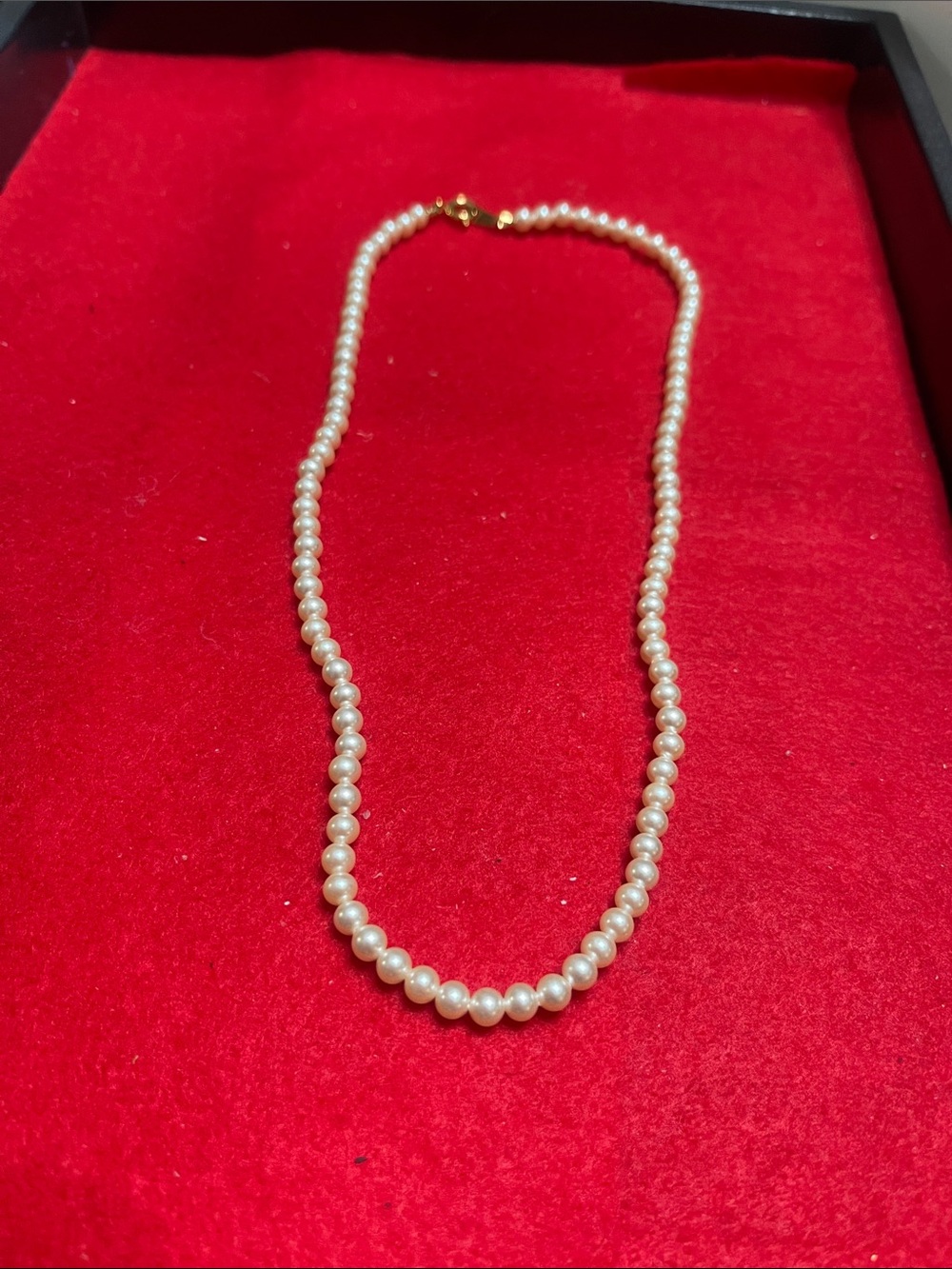 15 inch small dainty cultured pearl Necklace - with White Pearls